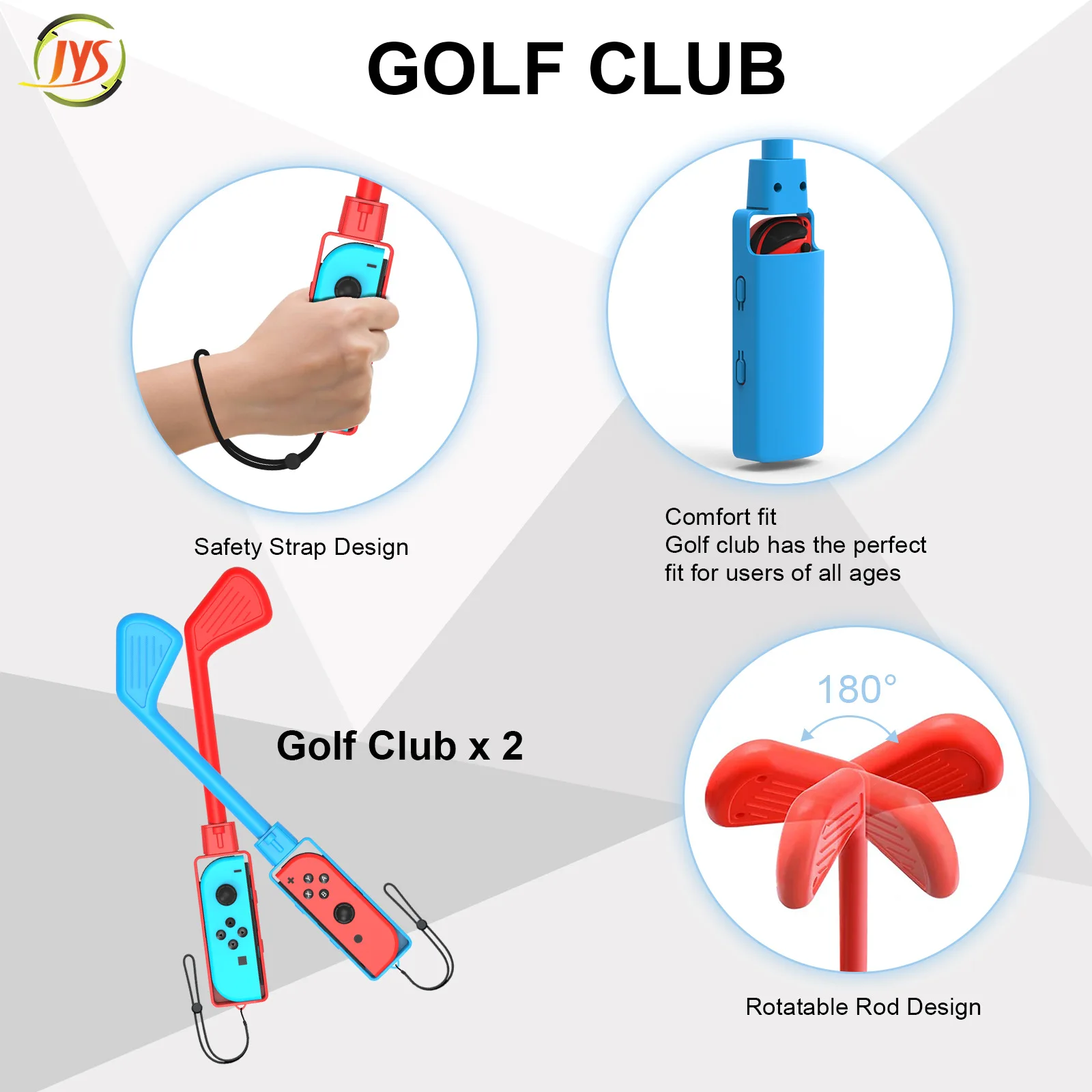 Imagem -04 - Acessórios de Jogos para Nintendo Switch Sports Inclui Comfort Grip Raquete de Tênis Golf Club Sword Leg Strap Braço Wrist Band 12 em 1