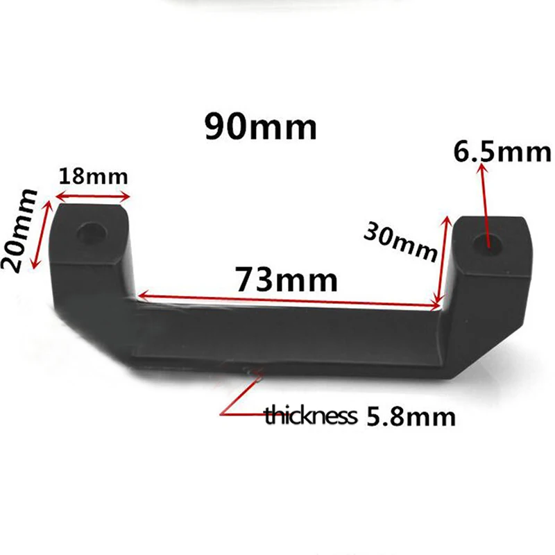 Kitchen Cabinet Handles Concise Black Wardrobe Door Handle Box Handle for Toolbox Suitcases Equipment Cabinet Pull Drawer Knobs image 3
