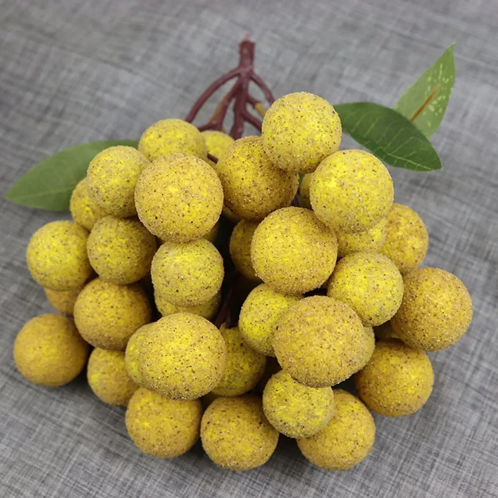 Artificial Fruits Longan Fruit Model Shopwindow Ornament Photo Props Home Decor Fake Fruit For Bookshelf Table Centerpiece