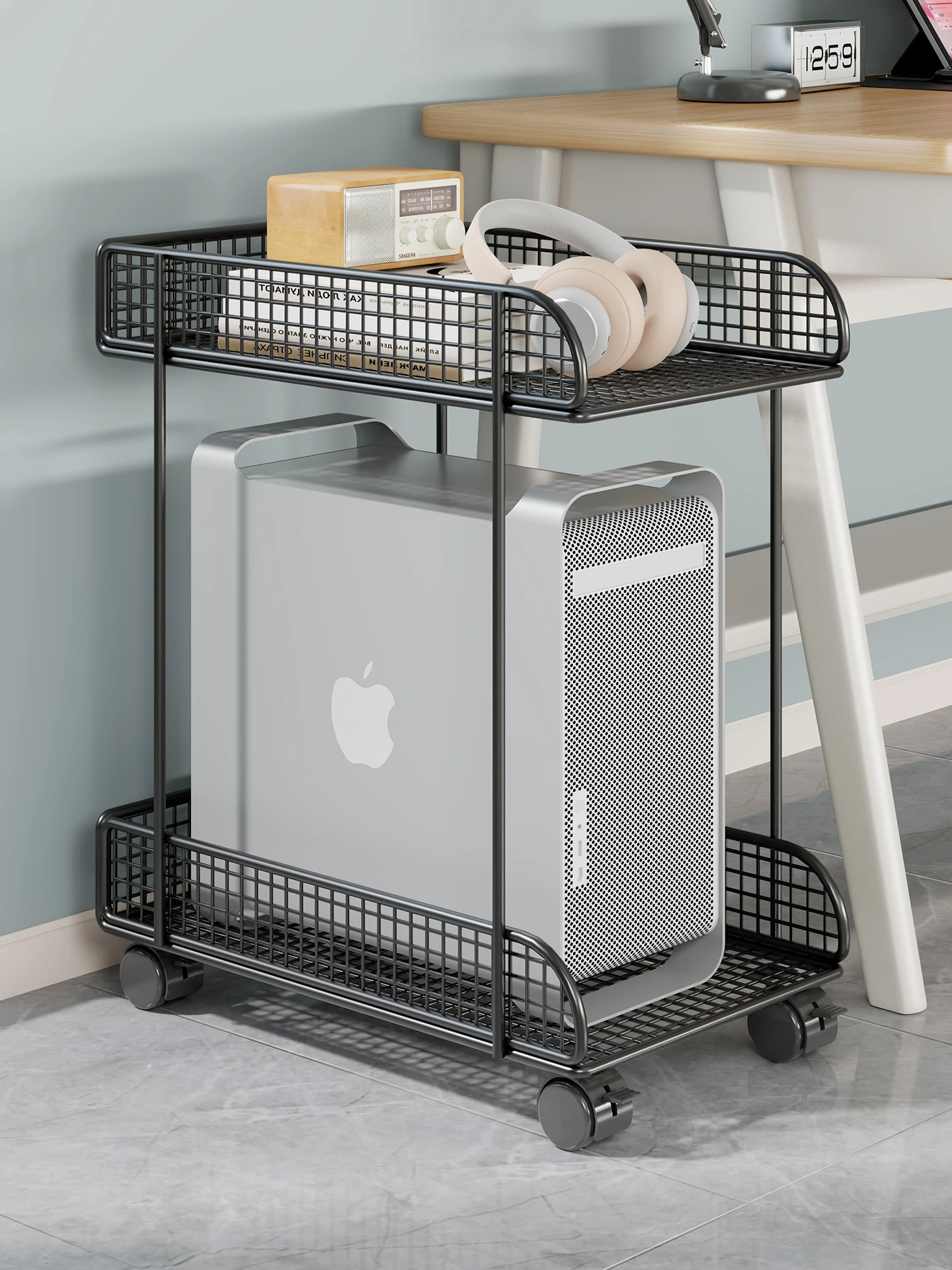 mobile-cuter-main-board-ra-desk-top-cuter-case-holder-plate-base-stand-with-wheels-heightening-storage-elf