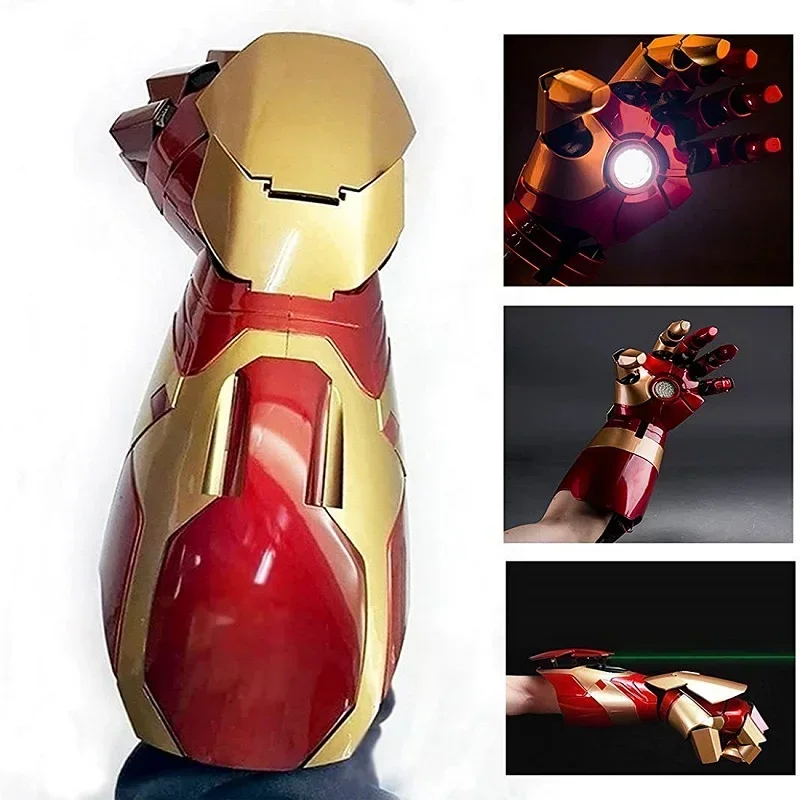 In Stock 1/1 Iron Man Armor Wearable Arm Mark42 MK42 MK3 MK7 Wrist Gloves Sound and light function Cosplay Toy Collection Hobby