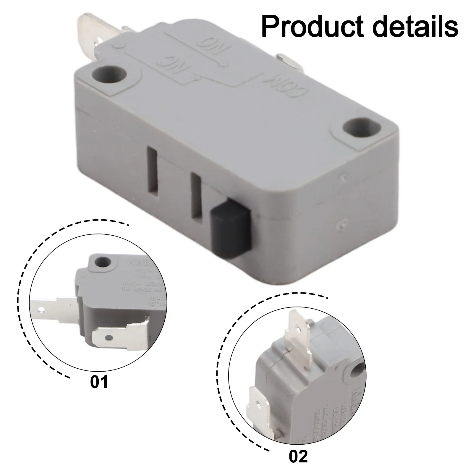 Compact for KW3A Door for interlock Switch for Microwave Ovens and Household Appliances Measuring 27.8 x 10.3 x 15.9mm
