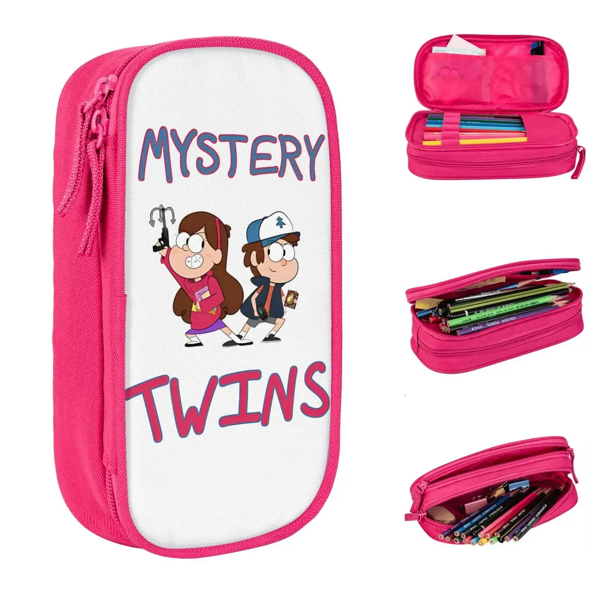 Gravity Fall Mystery Twins Pencil Cases New Pen Box Bag Girl Boy Large Storage School Supplies Gift Pencilcases