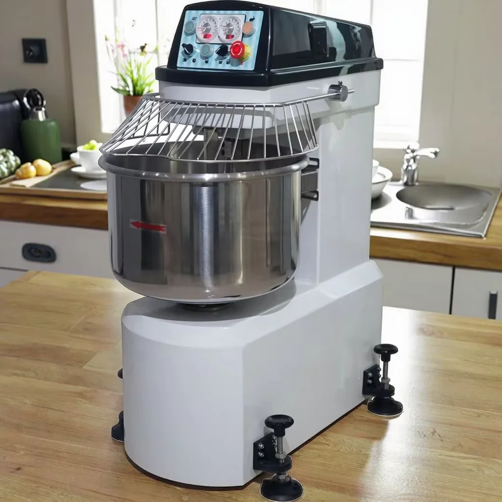 Misturador de massa espiral elétrico industrial, 25-100kg, novo estado, moinho de farinha para milho, trigo, leite, frutas, nozes para amassar mistura