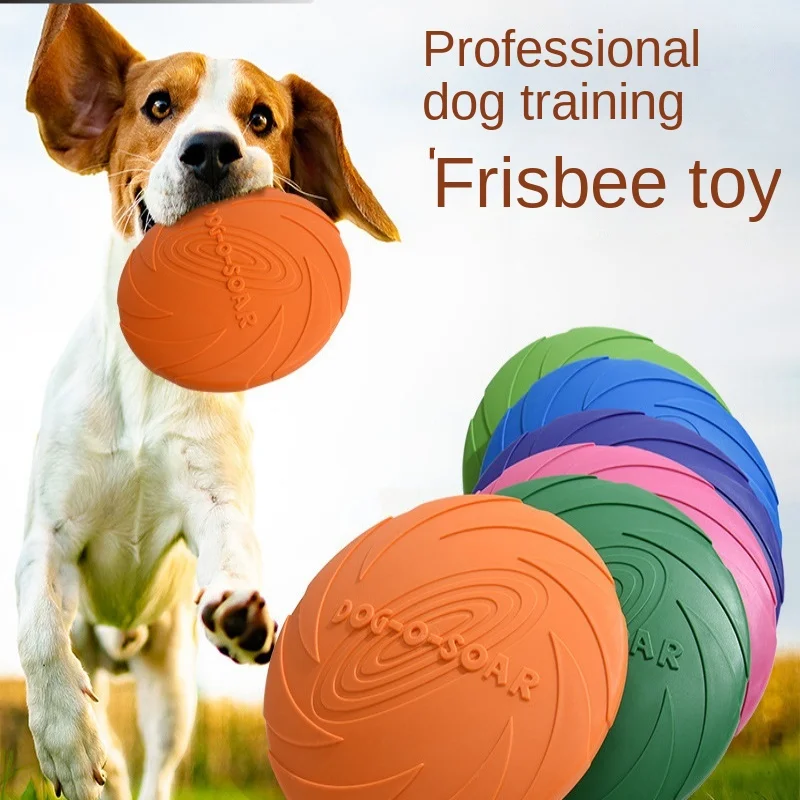 1PC Wielokolorowy Fris Otra Produkt dla psa Zabawka dla psa Silikonowa gra Latające krążki Trening Interaktywne zabawki Artykuły dla zwierząt Latający dysk specjalny