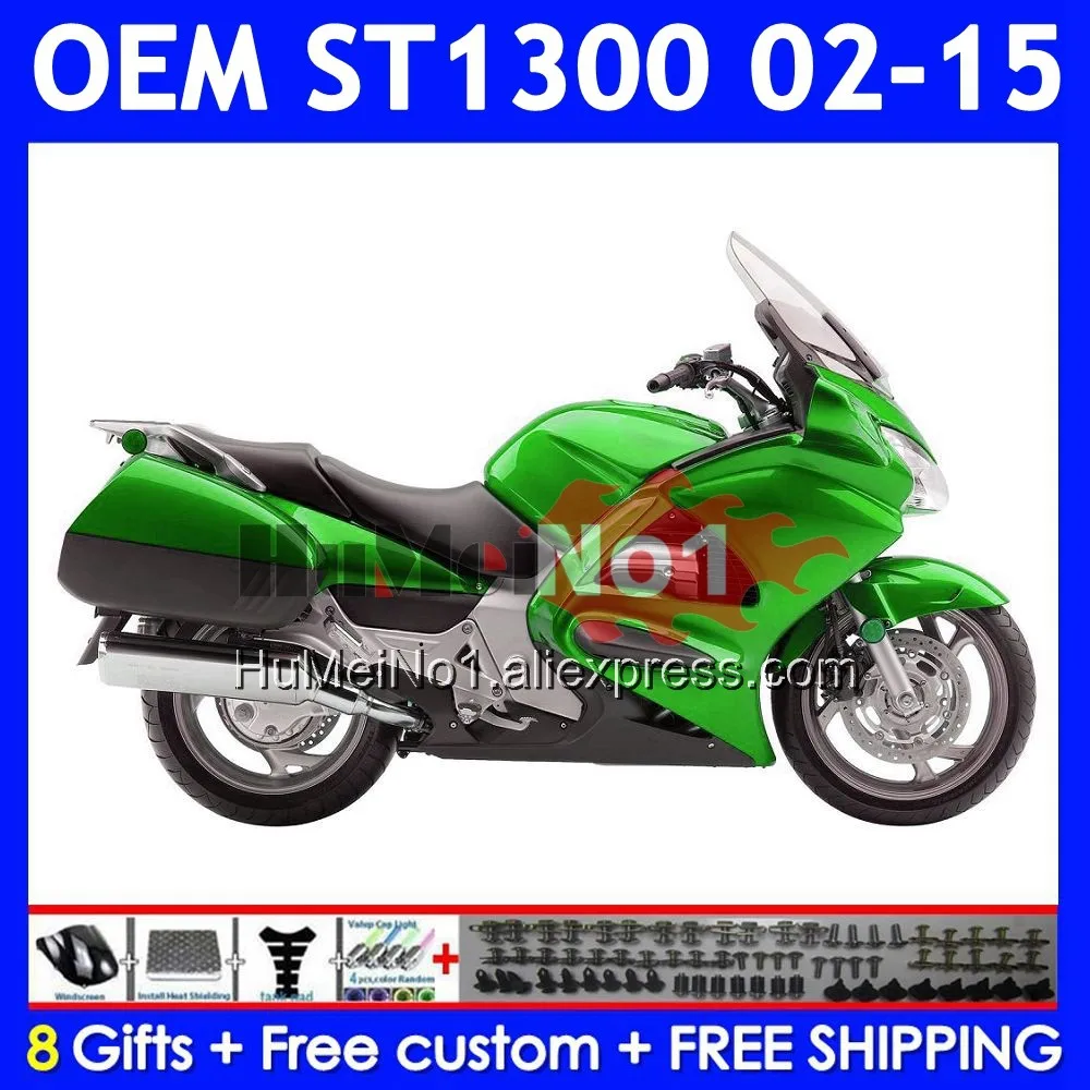 STX1300 For HONDA ST-1300 ST 1300 CC 02 Gloss Green 03 04 05 06 07 08 72No.19 ST1300 2009 2010 2011 2012 2013 2014 2015 Fairing