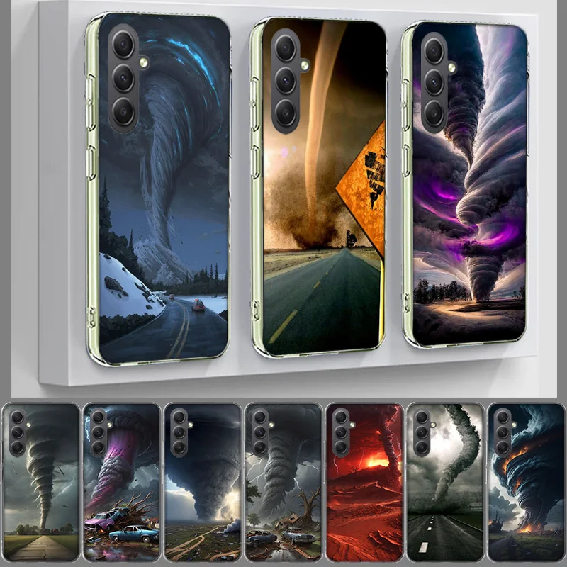 Roaring Tornado Cover Phone For Samsung Galaxy A70 A50 A40 A30 A20E A10 A71 A51 A41 A31 A21S A11 A9 A8 A6 Plus A7 A80 A90 TPU Ca