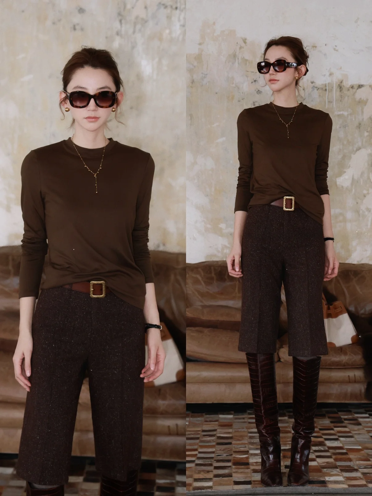 

Новая женская футболка Needop свободного кроя с круглым вырезом, улучшенная по цвету, из смесового полиэстера, с длинным рукавом