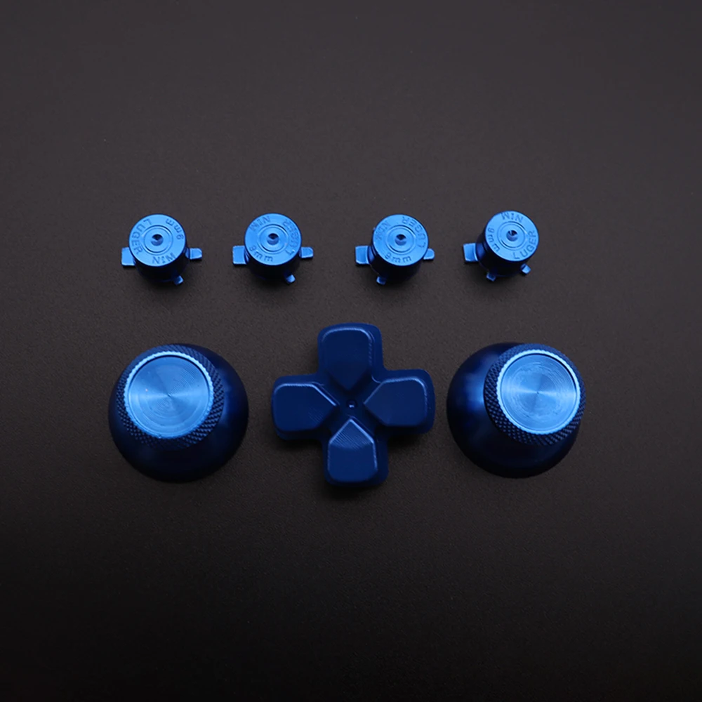 Gold SCHWARZ Rot Blau Benutzerdefinierte Metall-Thumbsticks Analoger Controller Bullet-Tasten Chrom D-Pad für Sony PS5 Controller