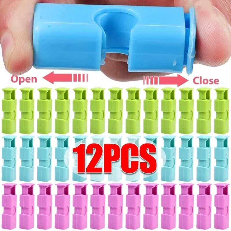 12/1Pcs Food Sealing Clips Reusable Bread Storage Bag Clip for Snack Wrap Bags Spring Clamp Kitchen Gadgets Sealing Clamps