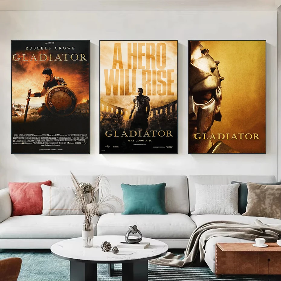 Classic Movie Gladiator (2000) Historical War Film High Quality Poster Canvas Painting Wall Art Picture Home Dorm Interior Decor