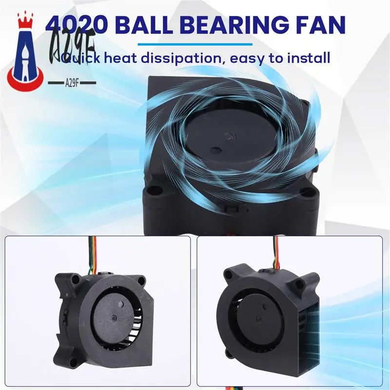 

A29F-4020 Вентилятор с шарикоподшипником Вентилятор 24 В для творчества K1/K1 Max 3D-принтер Охлаждающий вентилятор Hotend Детали 3D-принтера