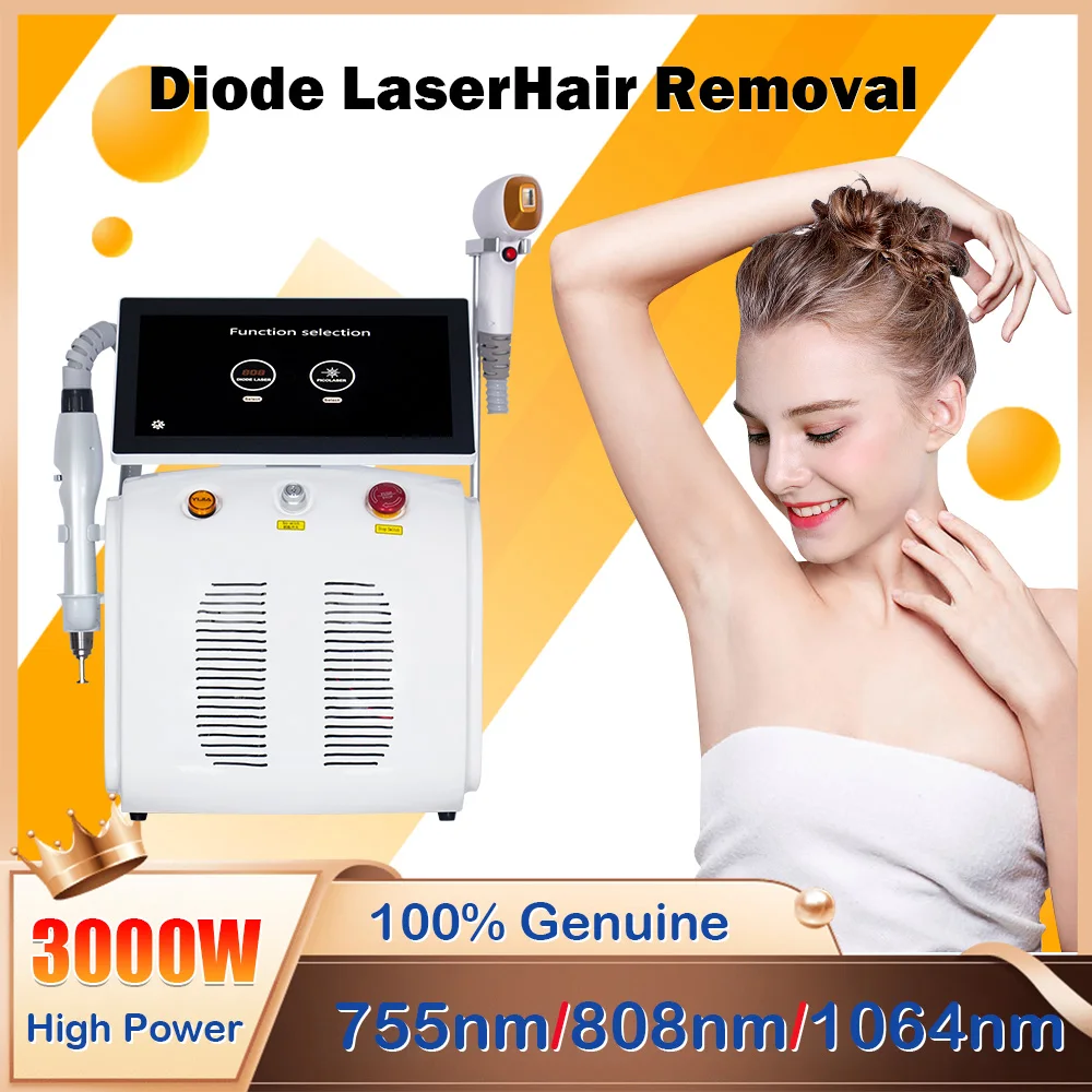 

New High Quality 808 Picosecond Laser Tattoo Removal And Hair Removal Machine 2 in 1 Diode Laser Permanent Portable