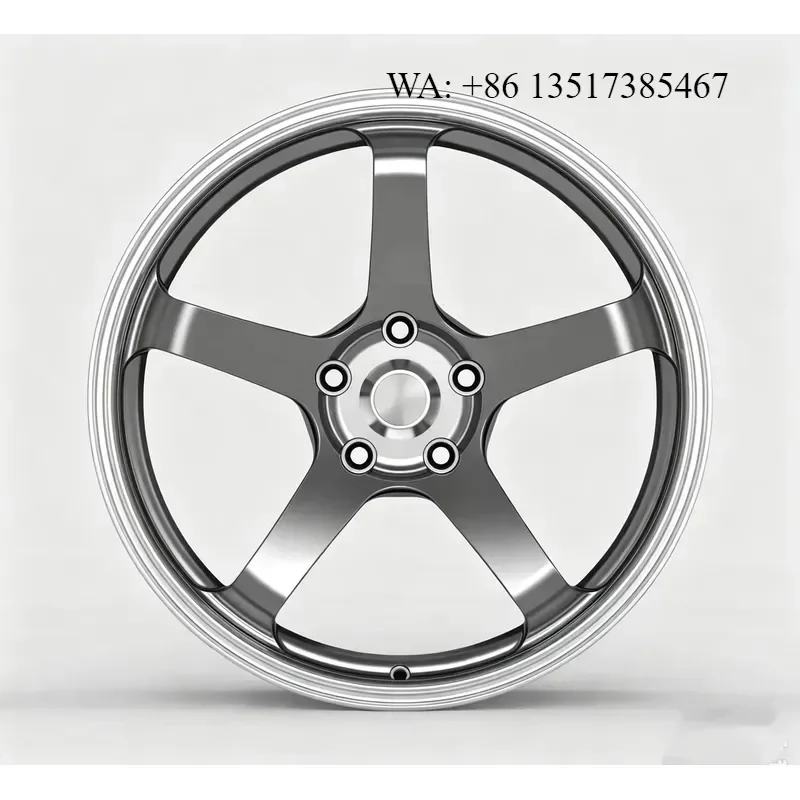 WHEELCRAFT JDM Style 5 Spoke Gunmetal Wheels Performance Rims for Sport Sedans & EVs