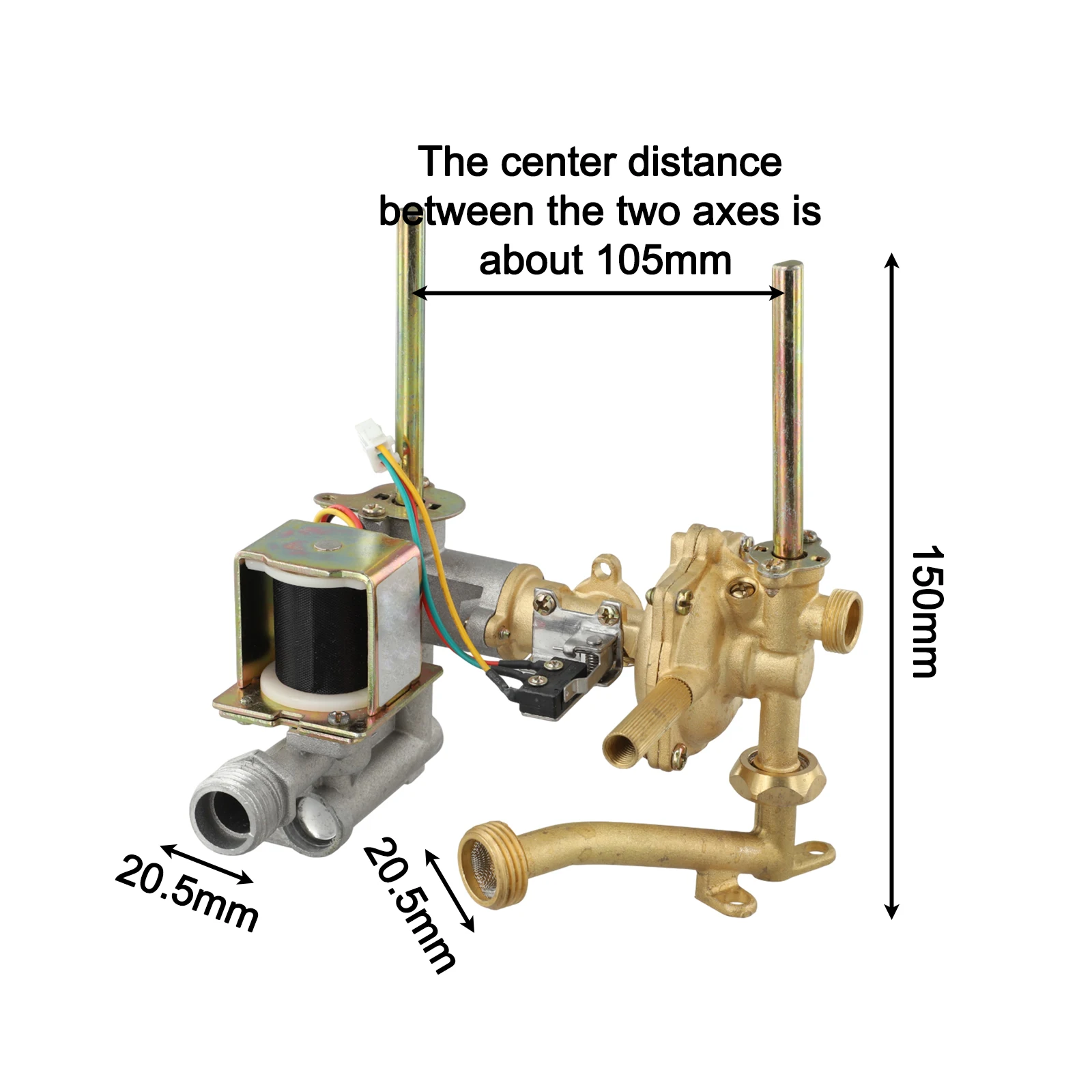 Home Repair Gas Linkage Valve Copper Water Gas Linkage Valve Gas Linkage 150MM Valve Reliable Performance Safe Gas Operation