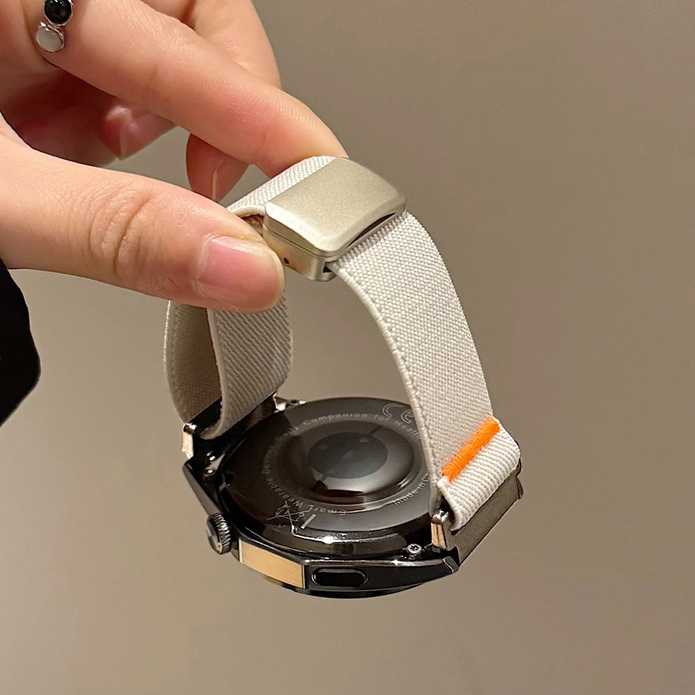 20/22-mm-Nylonarmband mit Magnetverschluss für Huawei Watch 4, 5, GT 2, 2e, 3, 4, 5 Pro und für Samsung Galaxy Watch 3, 4, 5, 6, 7 Classic/Active.