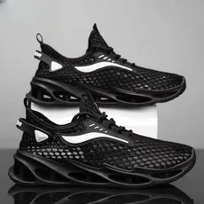 

Men's running black slow running shoes, casual sports shoes outdoor breathable meshshock-absorbing and lightweight mens sneakers