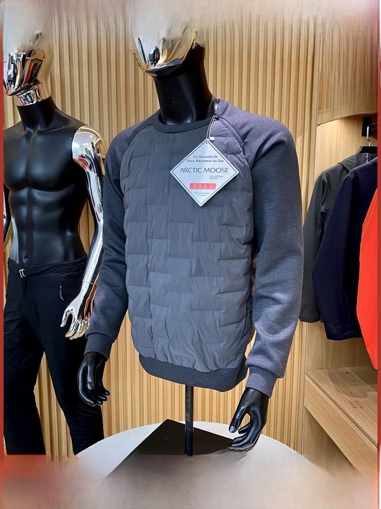 

Outdoor Men's Fce Lined Cotton Sweatirt Jaet Warm Thiened Zipper Closure Stand Fit Youth Faion Pure Color Design