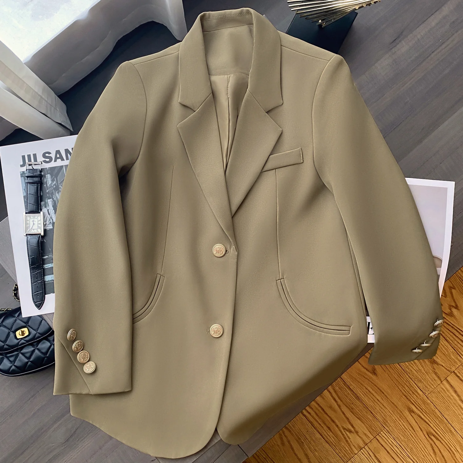 

Youthful Woman Clothes Multi-color Exquisite Home Hotsweet Outings Waffle Unbuttoned Embroideren Blocked Suitable Midlife