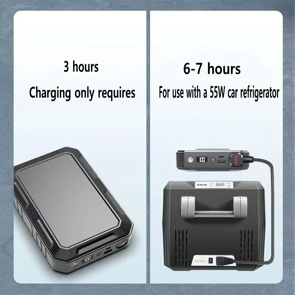 Car refrigerator dedicated lithium battery 60000mAh portable external power bank, suitable for Alpicool indelB