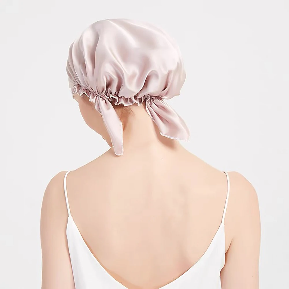InjBonnets de couchage en mûrier 100% naturel pour femmes, couvre-chef, perte de cheveux, chapeaux de luxe, enveloppement de sauna pour cheveux de