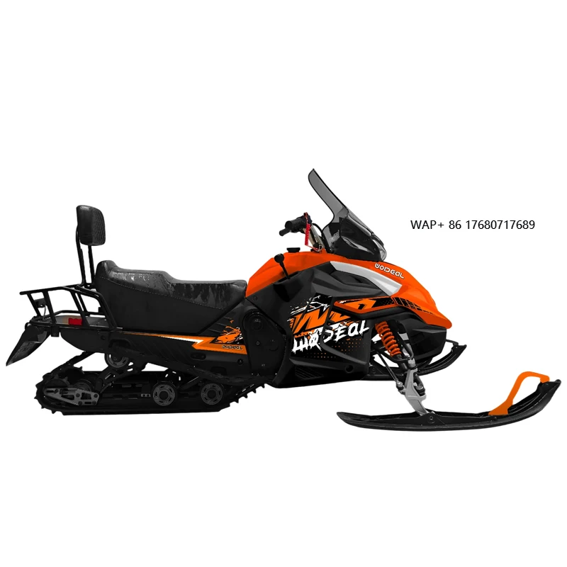 

149cc Snowmobile 4-Stroke Engine with Forced Air & Oil Cooling, Hydraulic Disc Brake, Single Cylinder All-Terrain Winter Sled