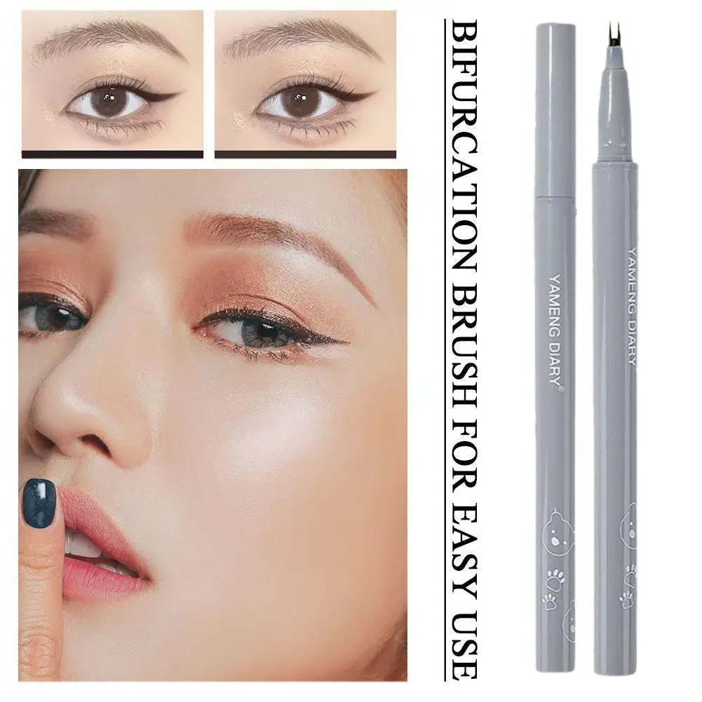 Stylo à Cils Liquide Ultra-Fin à 2 Pointes, Tatouage Rapide, Crayon Lisse à vaccage 256, Maquillage Durable pour les Yeux, X2G0