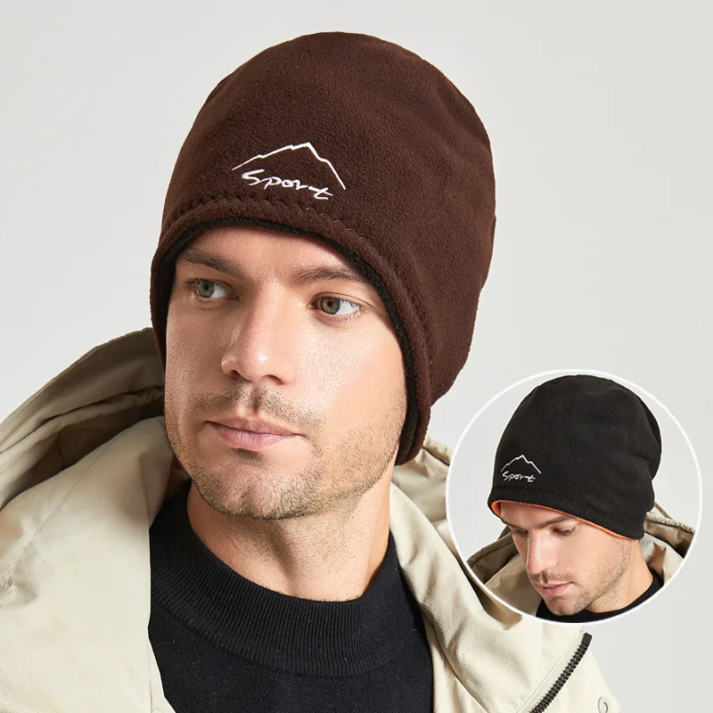 Warm Hats for Men Fashion Ear Cover Cap Soft Men Hats Snowboard Cycling Running Windproof Hats Accessories for Men