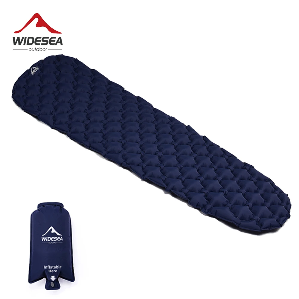 Widesea Camping Inflatable Mat Sleeping Pad Outdoor Air Mattresses Folding Ultralight Portable Cushion Pillow Hiking Trekking