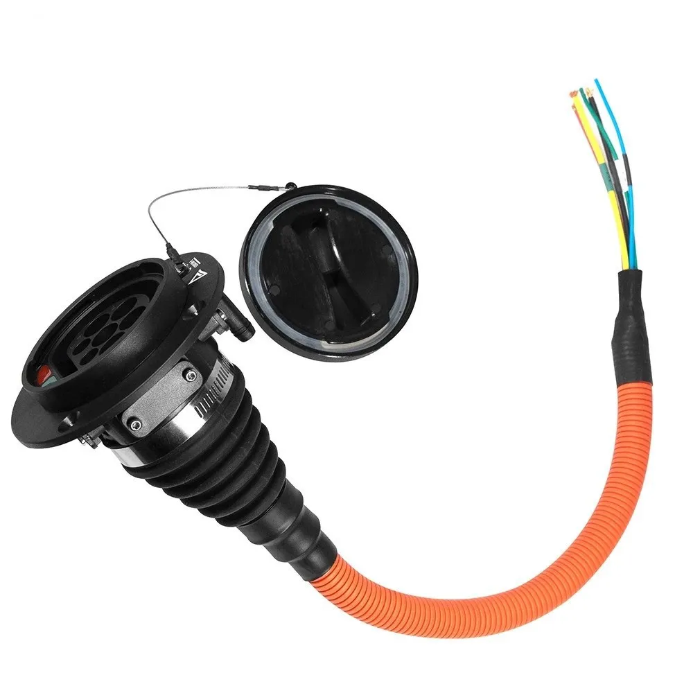 WUFEN Electric Vehicle Charging Inlet Type 2 Socket for IEC 62196-2 EV Side Charging Port 16A 32A 220V~380V AC Type 2 Connector