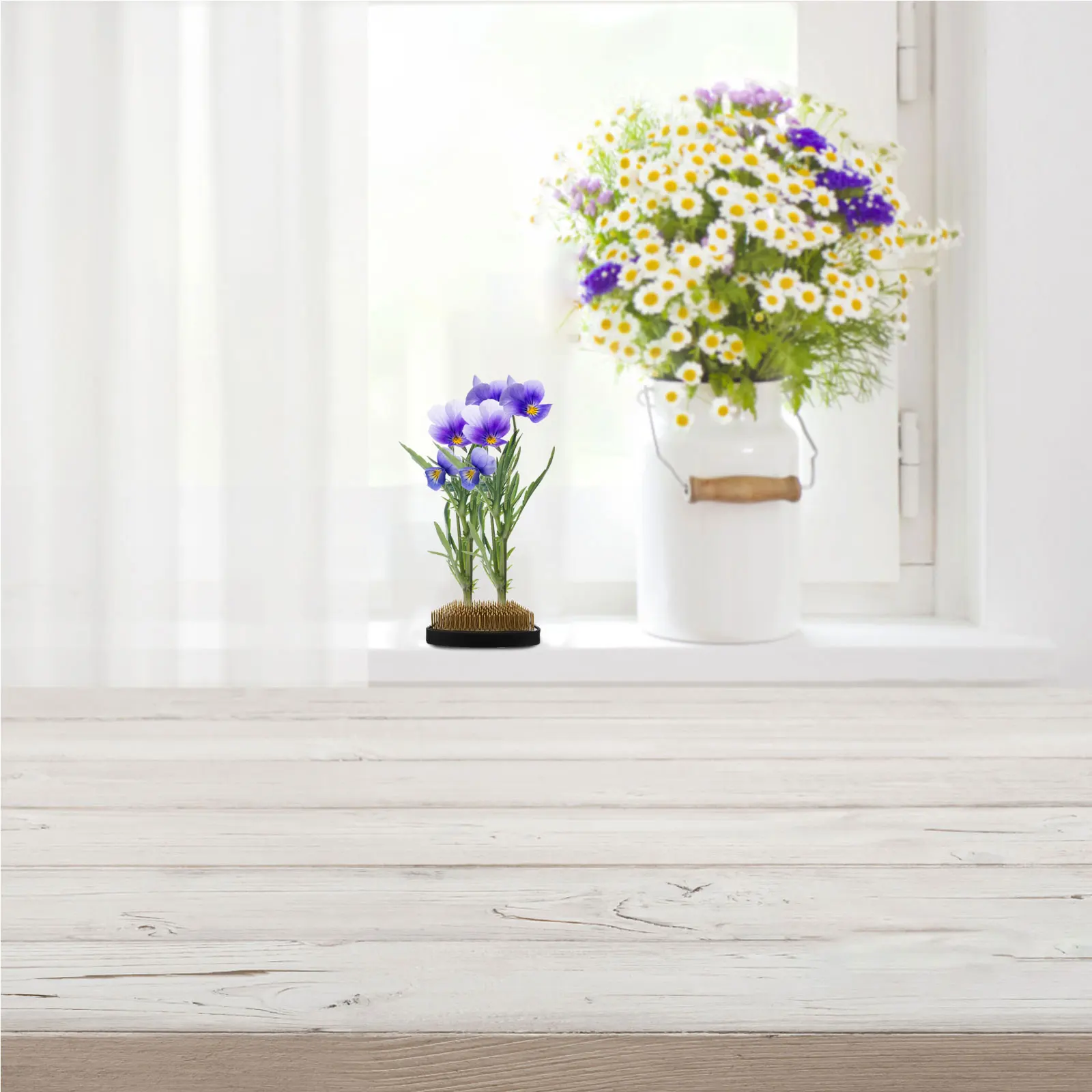 

Floral Arrangement Pin Jianshan Base Holder Stainless Steel Copper Plastic Long Needle Design Easy Use Water Absorption