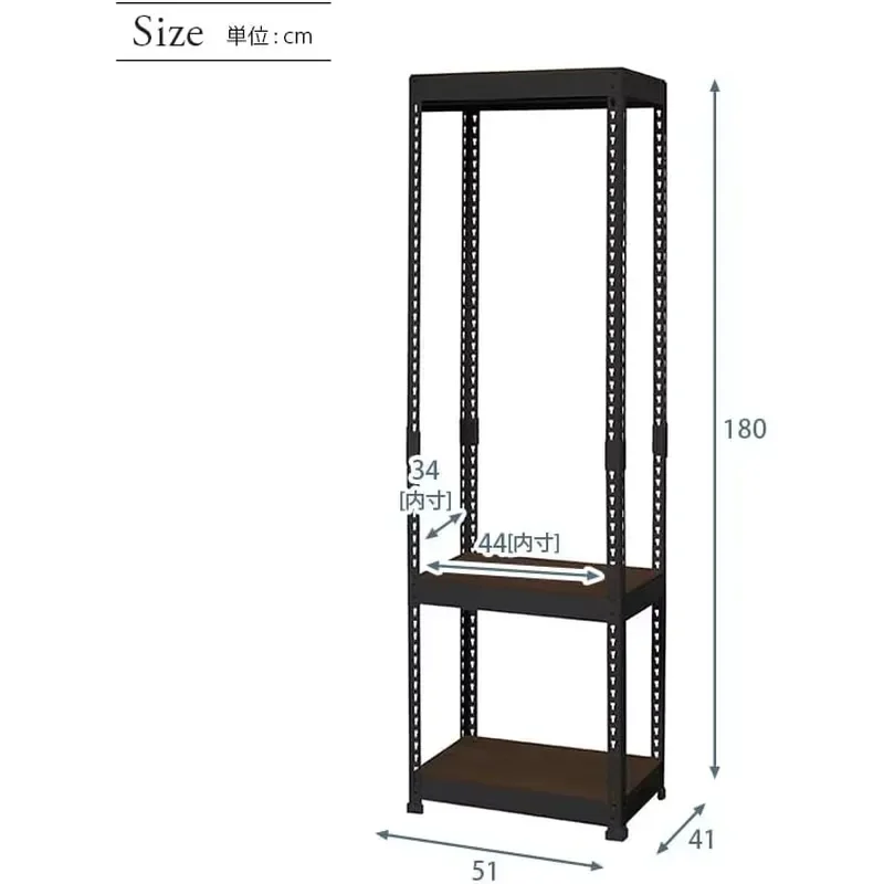 for Alloy steel three-layer hanger, pole-mounted, industrial style, size 51x41x180cm, removable, expandable, suitable for