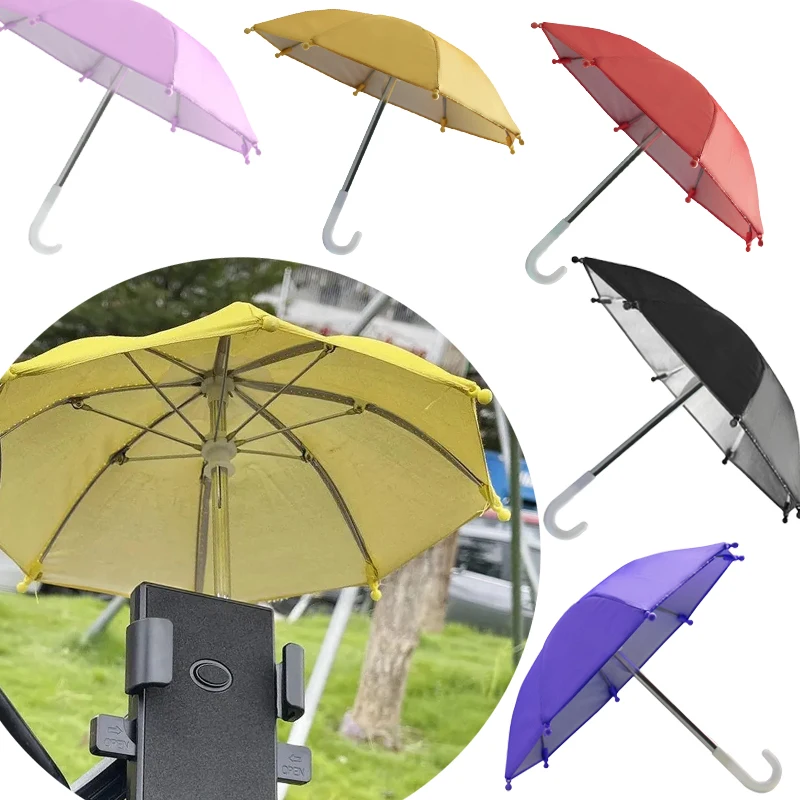 Phone Mini Umbrella Waterproof Cycle Sun Parasol Riding Accessories Waterproof Motorcycle Locomotive Bracket Umbrella