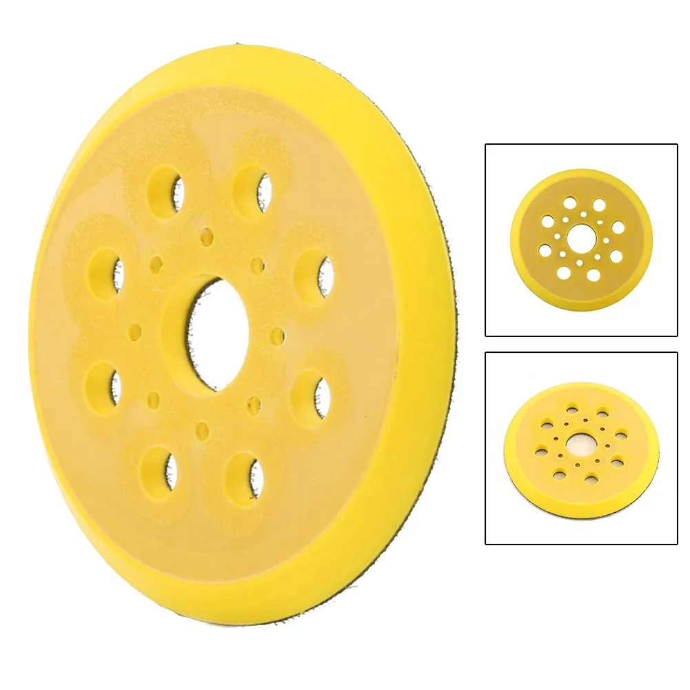 Nouveau tampon de ponçage pratique de haute qualité 5 pouces/125mm 8 trous équipement pour GEX125-1AE PEX 220A PEX 220AE PU ponceuse jaune