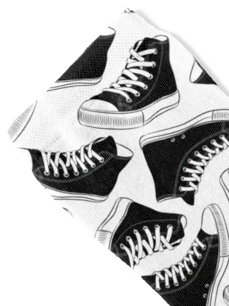 Black and White Shoes Socks funny sock valentine gift ideas halloween professional running Socks For Man Women's