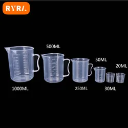 Plastic Measuring Cup Lightweight Durable Baking Beaker 20ml 30ml 50ml 250ml 500ml 1000ml Portable Measuring Cup Scales Tools