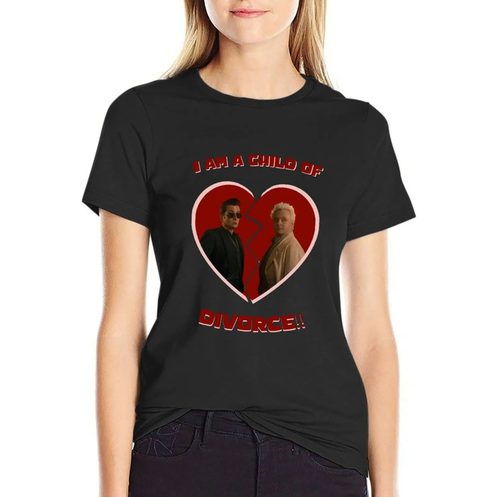 

I am a child of divorce T-Shirt animal prinfor tops t shirts for Women loose fit