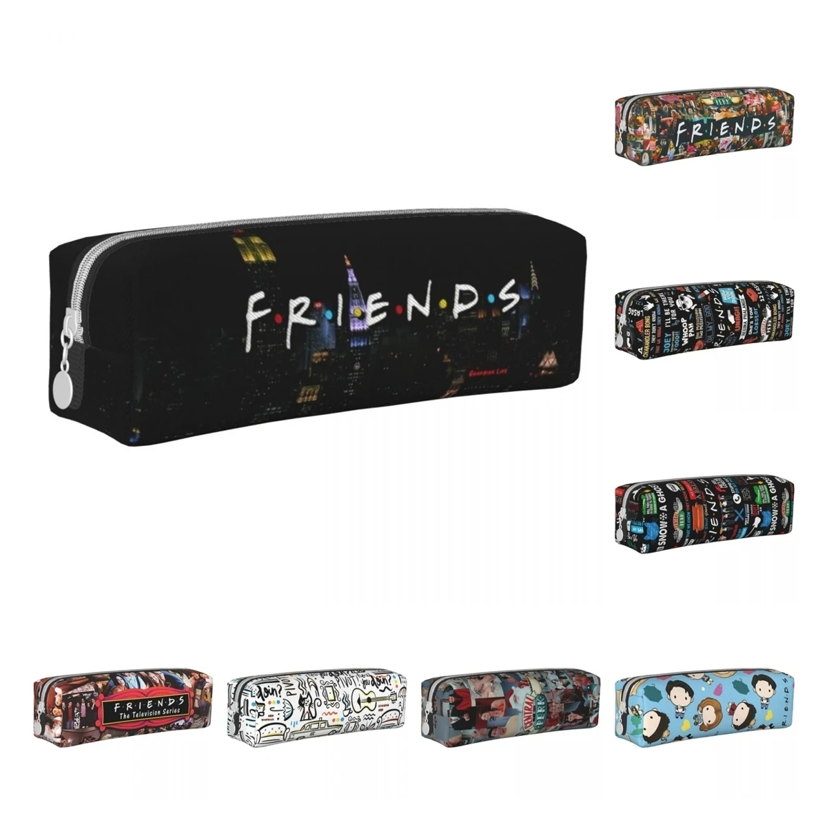 Friends TV Show Pencil Case Classic Cartoon Pen Holder Bag for Student Large Storage Students School Gifts Pencilcases