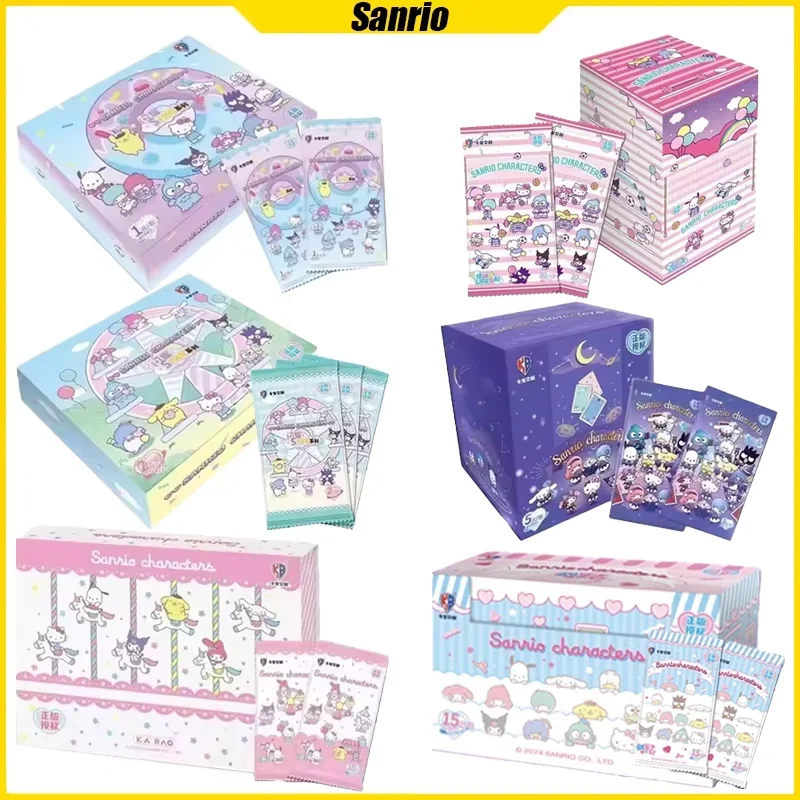 KABAO Sanrio Cards Polaroid Party Plan Kitty Kuromi Anime Collection Card Mistery Boxes Board Games Toy Birthday Gifts for Kids