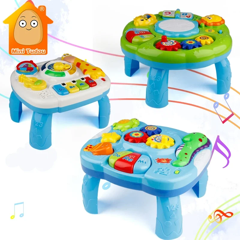 Muziektafel Baby Speelgoed Leren Machine Educatief Speelgoed Muziek Leren Tafel Speelgoed Muziekinstrument Voor Peuter 6 Maanden +