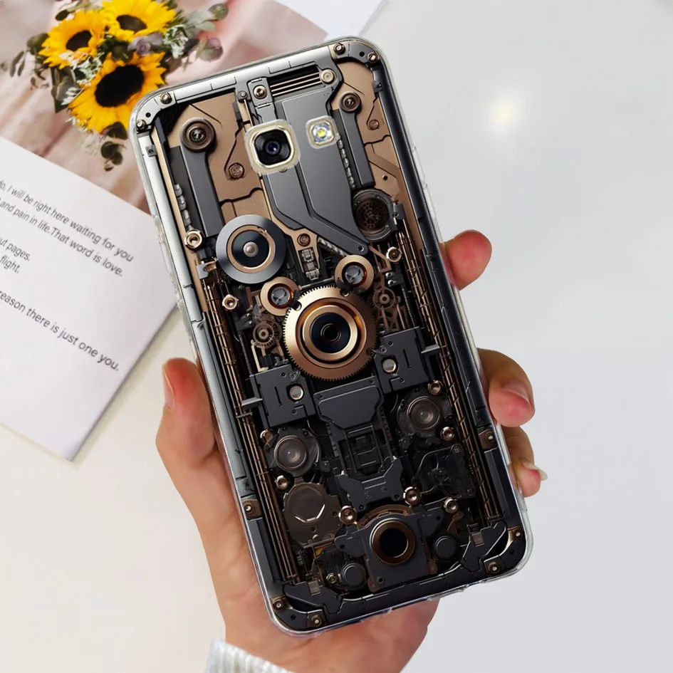 For Samsung Galaxy A5 2017 Case A520 A520F Popular Flower Transparent Silicone Soft Cover For Samsung A 5 2016 A510 A510F Bumper