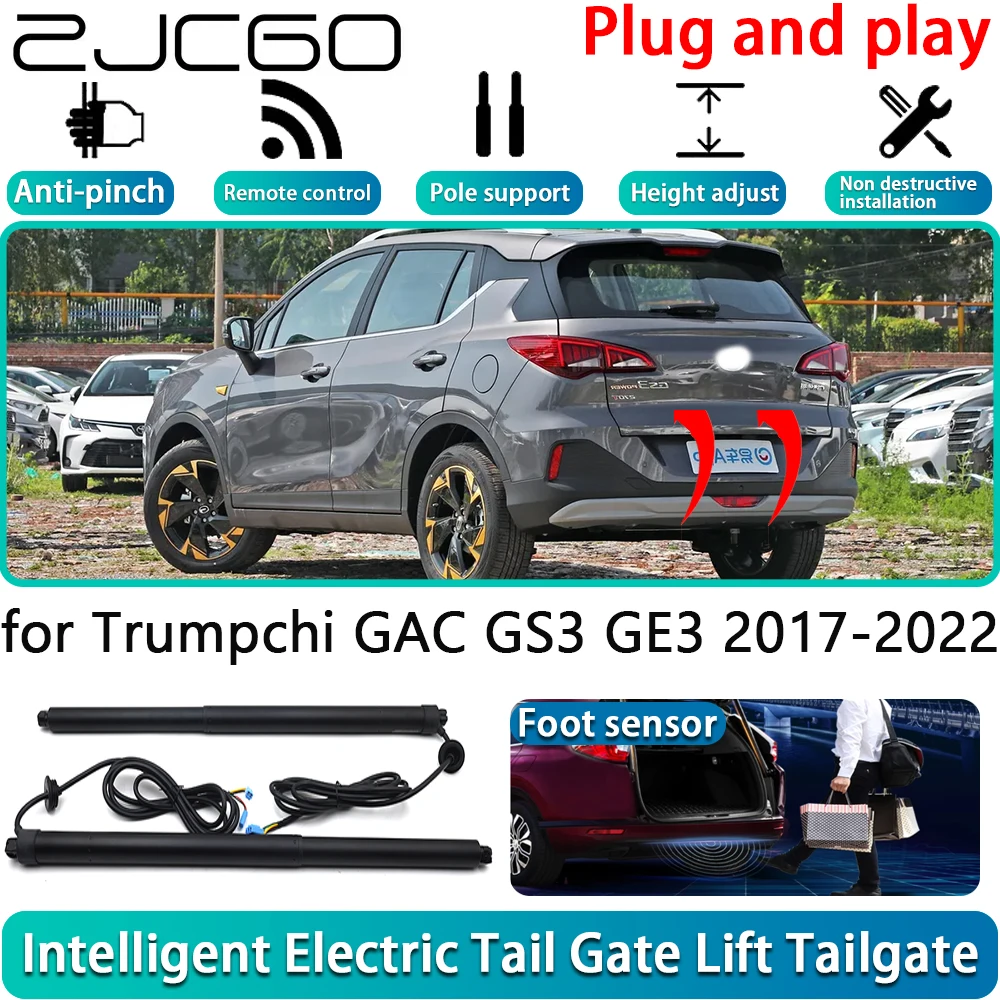 

ZJCGO for Trumpchi GAC GS3 GE3 2017-2022 Car Electric Powered Tailgate Power Liftgate Automatic Tailgate System With Foot Sensor
