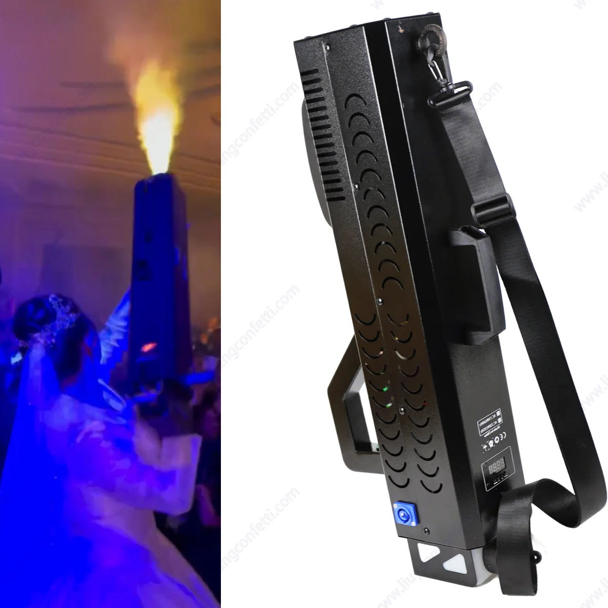 RGB LED Kohlendioxid Gas Säule Pistole DJ Luft Säule Handheld Trockenen Eis Bühne CO2 Rauch Atmosphäre Prop Hochzeit Ehe party FX