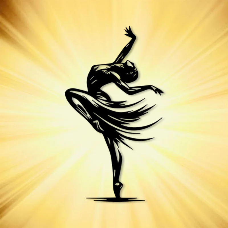 Brand Ballet Dancer Iron Wall Art Dynamic Black Silhouette Decor Studio Office Minimalist Modern Home Gift