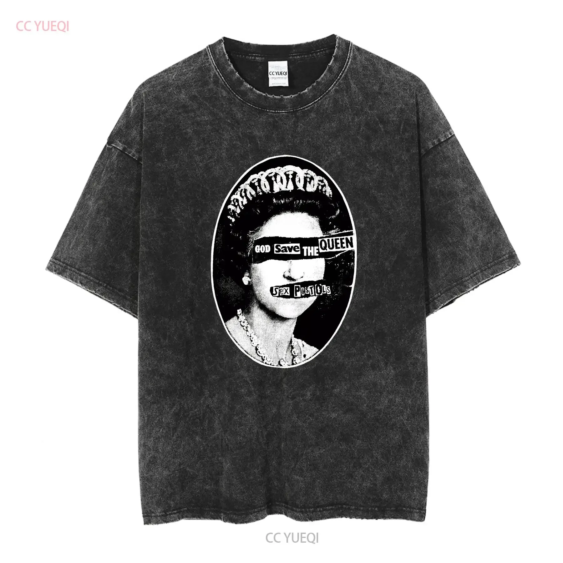 Sex Pistols God Save The Queen retro punk T shirt Size SMAL vintage Washed Versatile Comfortable Stylish Breathable fashion