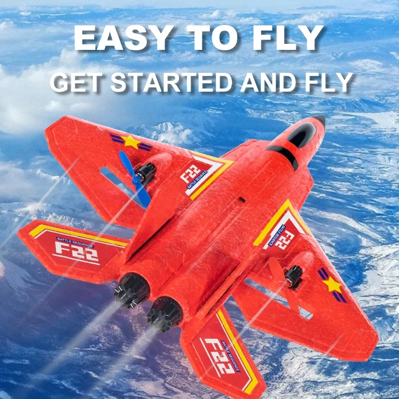 Children Remote Control Plane F22 Glider EPP Foam Fixed Wing Electric Toy Sea Land And Air Remote Control Plane Toy Gift