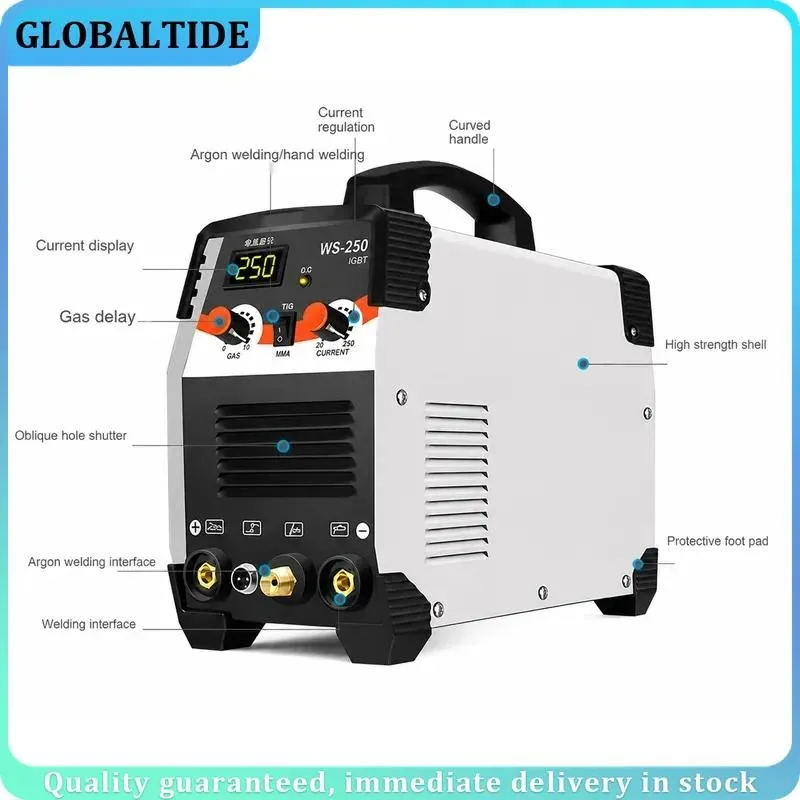 WS-250 Argon Arc Welding Machine Stainless Steel 220V Household High Power TIG MMA Dual Use Industrial Grade Inverter Welder