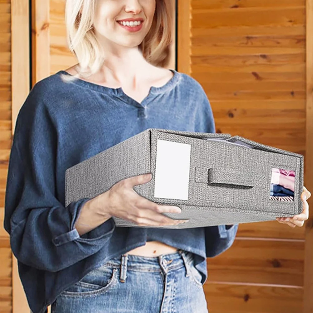 

Bed Sheet Organizer Container Foldable Blanket Storage Bin Multi Purpose Laundry Room Bedroom Home Organization Solution