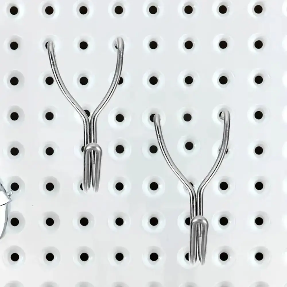 

10Pcs Durable Stainless Steel Pegboard Hooks Hardware Fastener Hardware Fastener 2.5cm/3.2cm Hole Distance Hanging Organizer