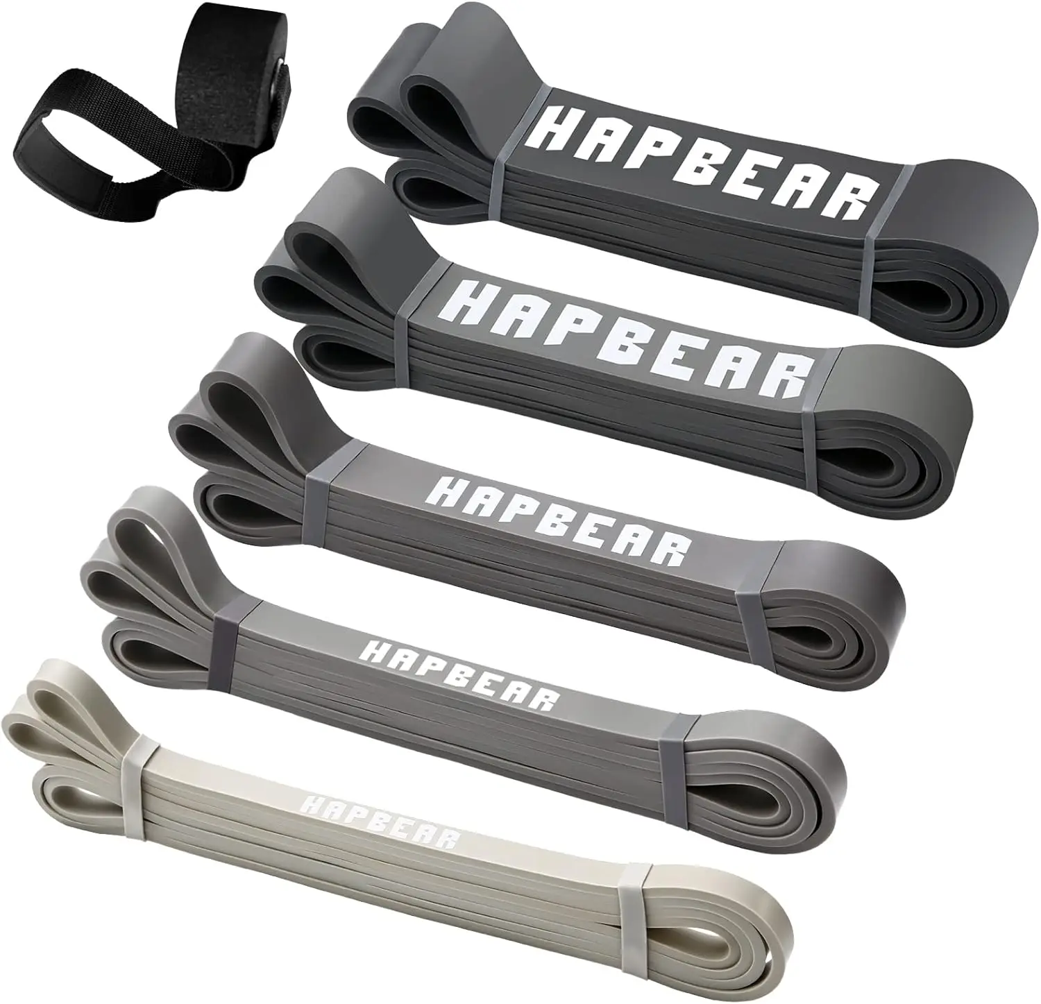 

5-Piece Pull Up Assistance Bands Set - Varying Resistance Levels for Workout, Stretching, Physical Therapy & Muscle Training